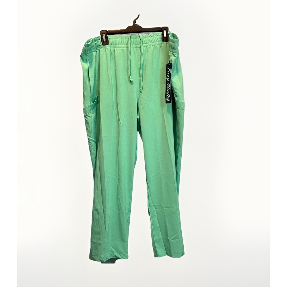 Women's Plus 3X Petite Easy Stretch Nala 5 pocket Scrub pants Jade Mint NWT